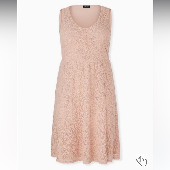 torrid Dresses & Skirts - Torrid Lace Midi Dress in Blush Pink